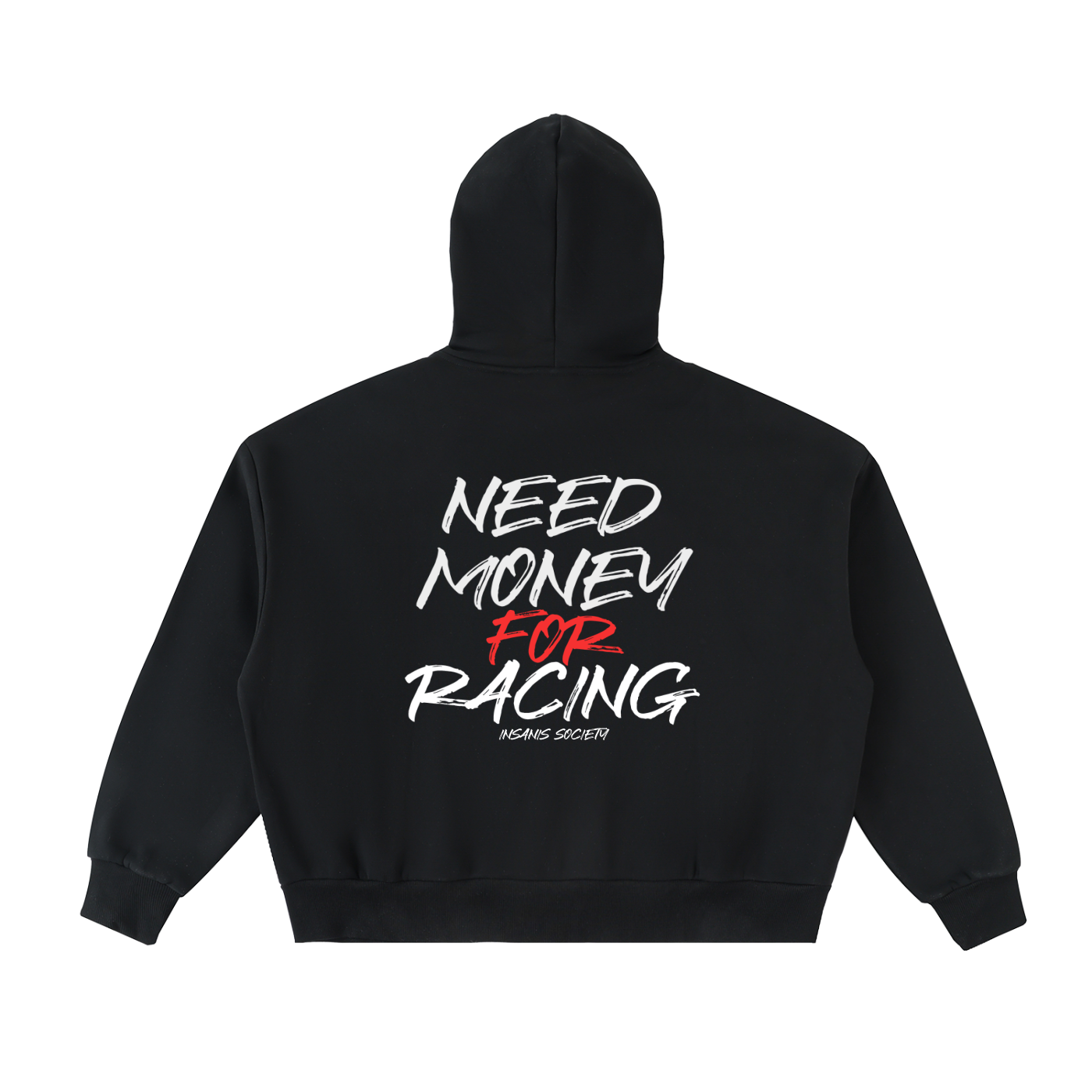Fleeced Full-Zip Boxy Hoodie